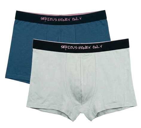 5015 Men's Fitted Underwear – Moonstone & Sapphire (2-Piece Pack)