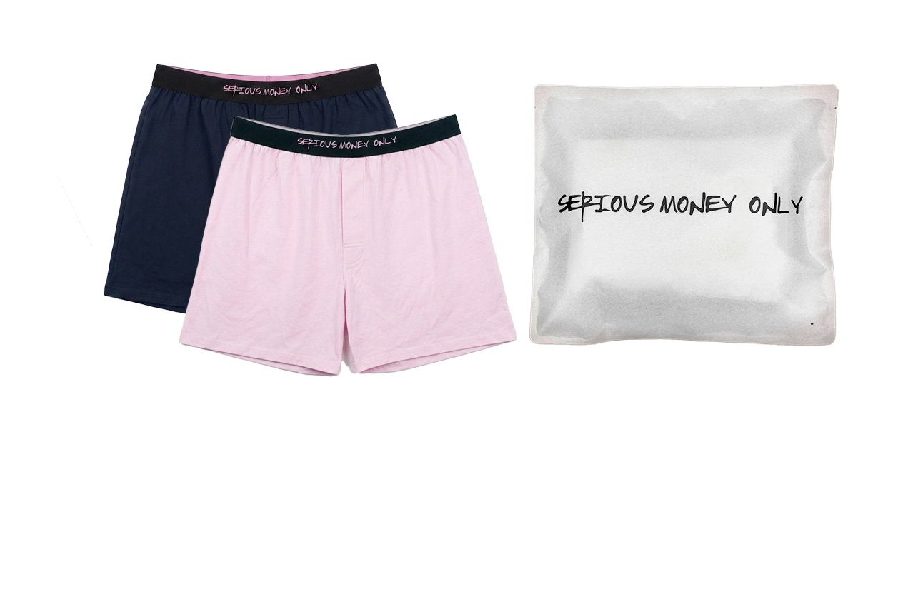 4067 Men's Relaxing Underwear - Bubble Pink & Midnight Blue (2-Piece Pack)