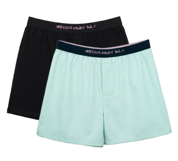 4067 Men's Relaxing Underwear - Matcha Latte & Black (2-Piece Pack)