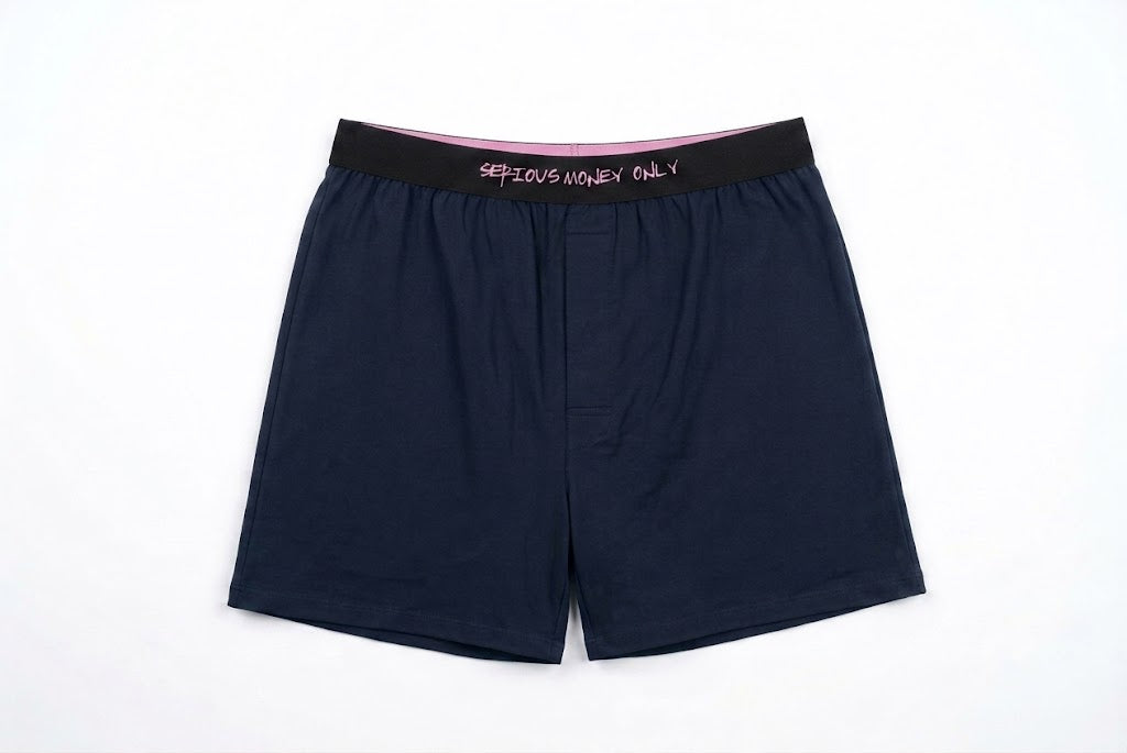 4067 Men's Relaxing Underwear - Bubble Pink & Midnight Blue (2-Piece Pack)