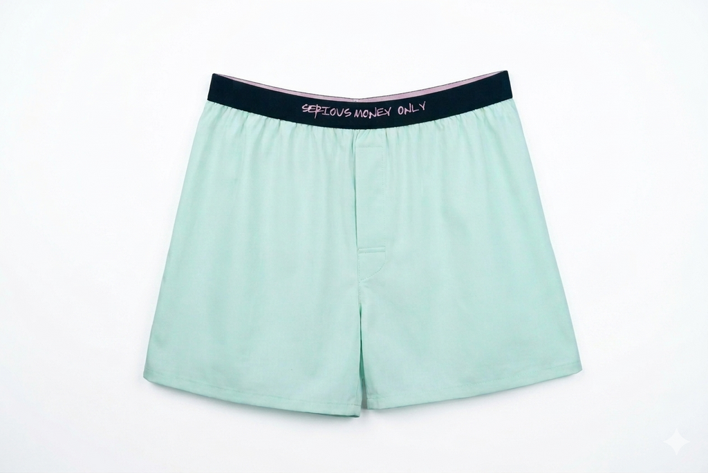 4067 Men's Relaxing Underwear - Matcha Latte & Black (2-Piece Pack)