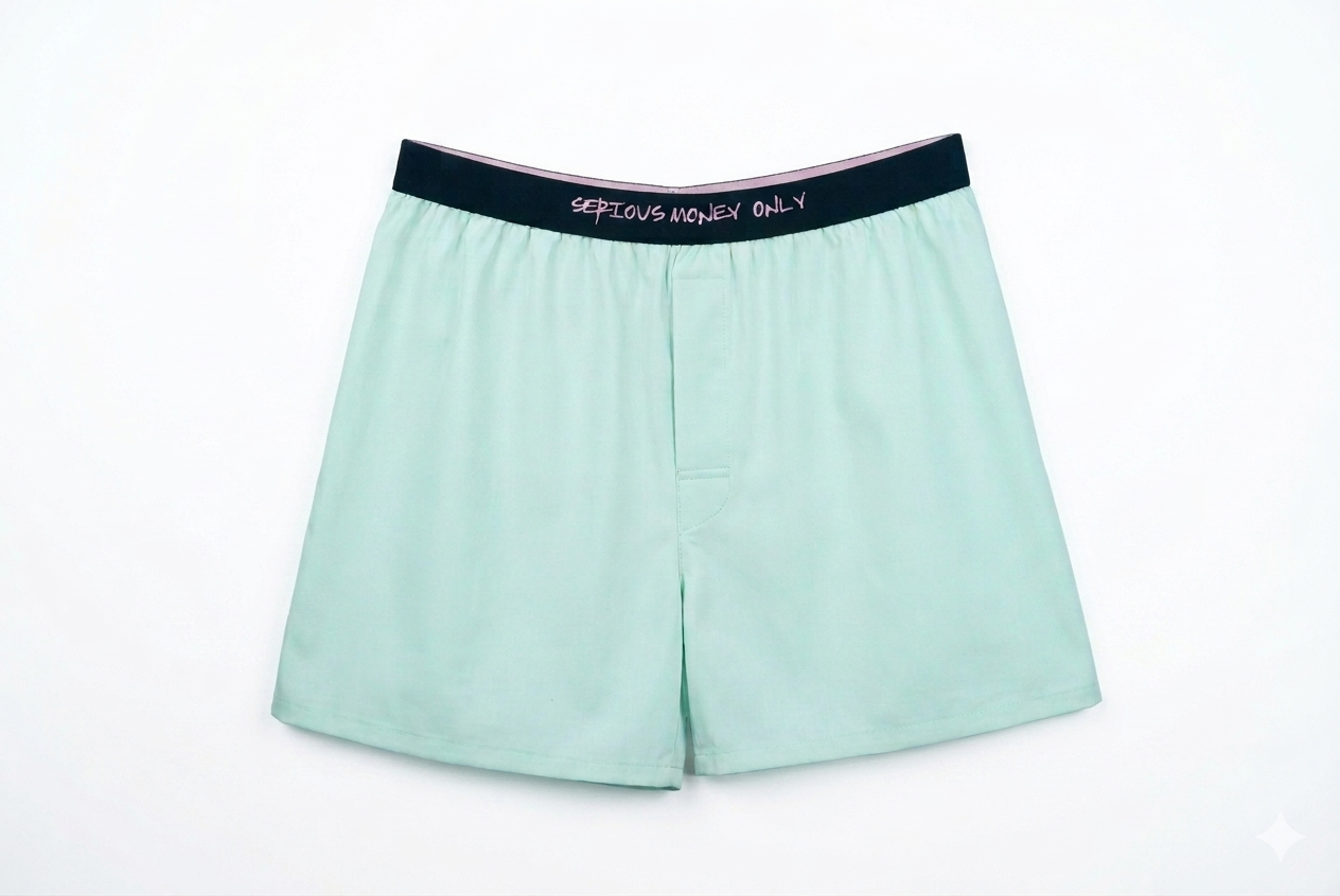 4067 Men's Relaxing Underwear - Matcha Latte & Black (2-Piece Pack)