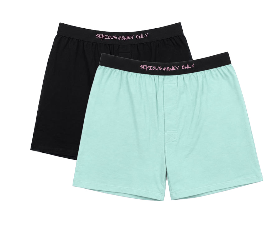 4067 Men's Relaxing Underwear - Matcha Latte & Black (2-Piece Pack)
