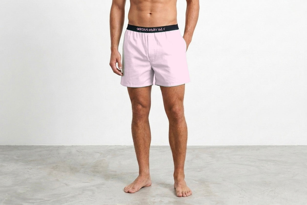 4067 Men's Relaxing Underwear - Bubble Pink & Midnight Blue (2-Piece Pack)